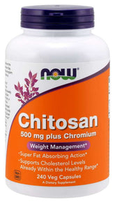 Chitosan Chitosan 500 MG og krom 100 mcg 240 kapsler NOW FOODS
